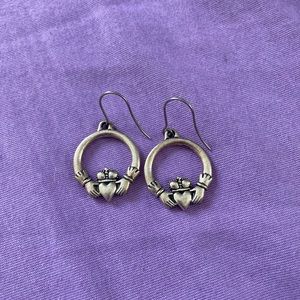 Stainless steel Claddagh earrings